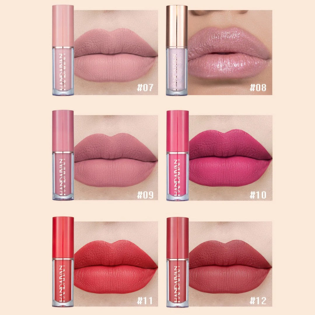 LuxeKiss - 12 Labiales hidratantes - Color duradero sin resecar tus labios