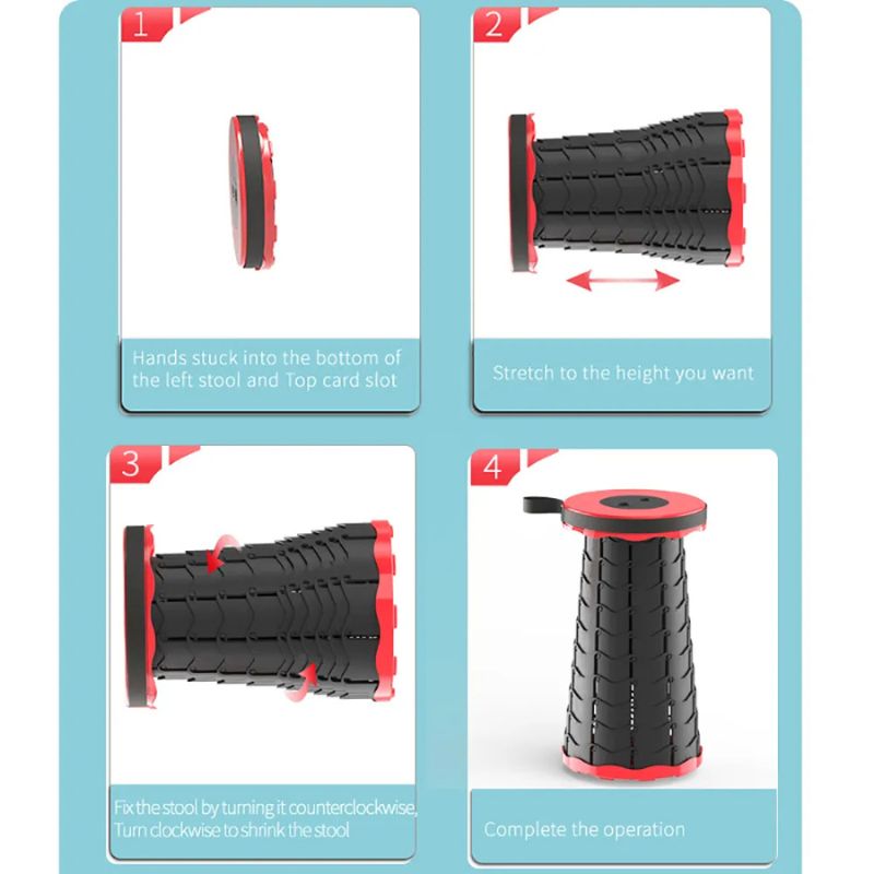 Silla plegable redonda butaca retráctil