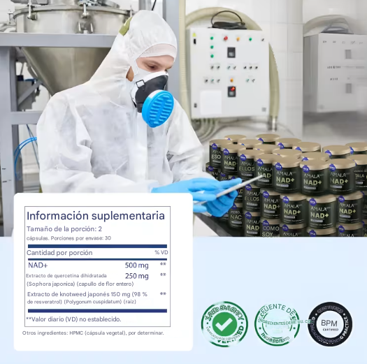 Suplemento de Niacinamida (NAD+) y Riboside