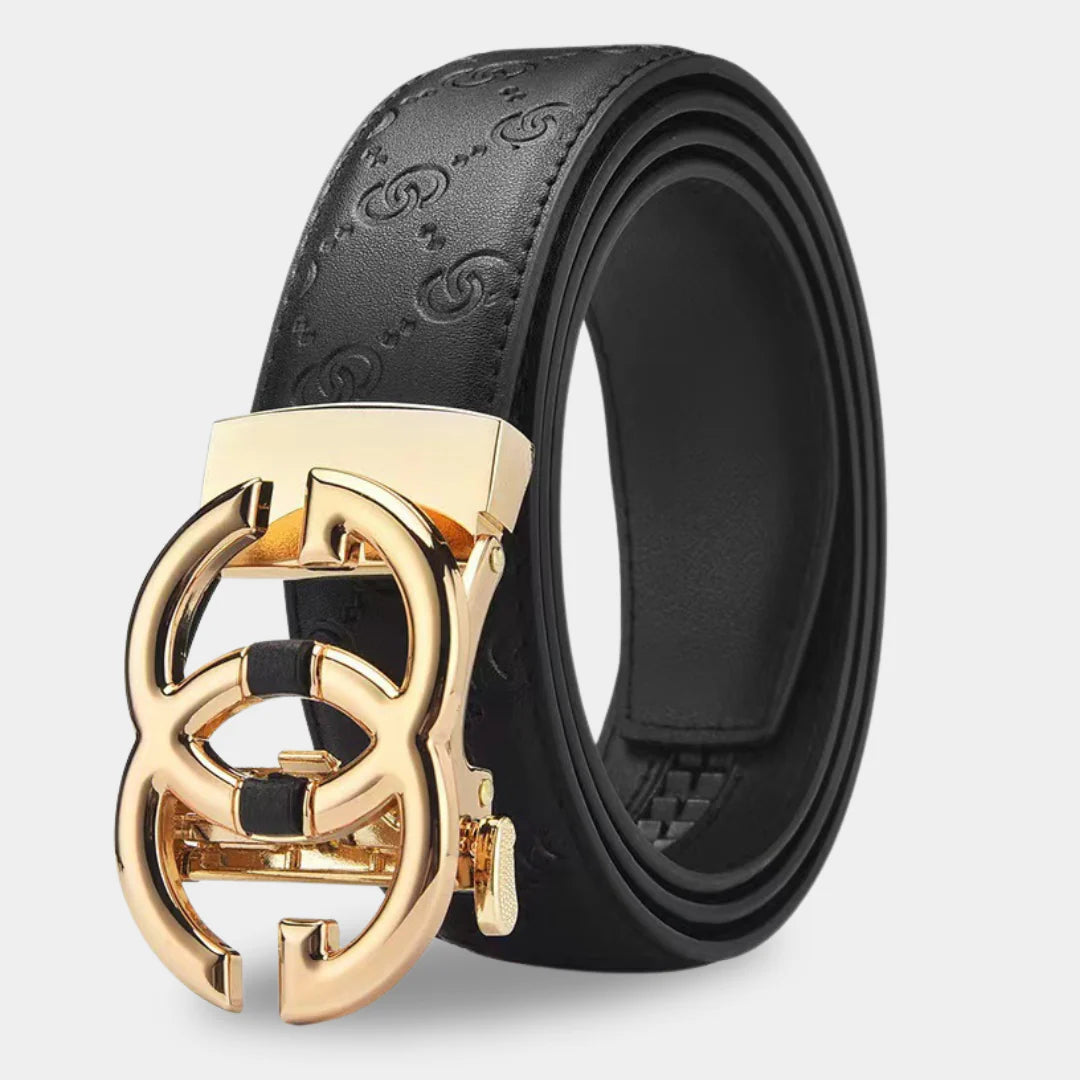 Cinturón de piel automático Easy-Click más caja de regalo