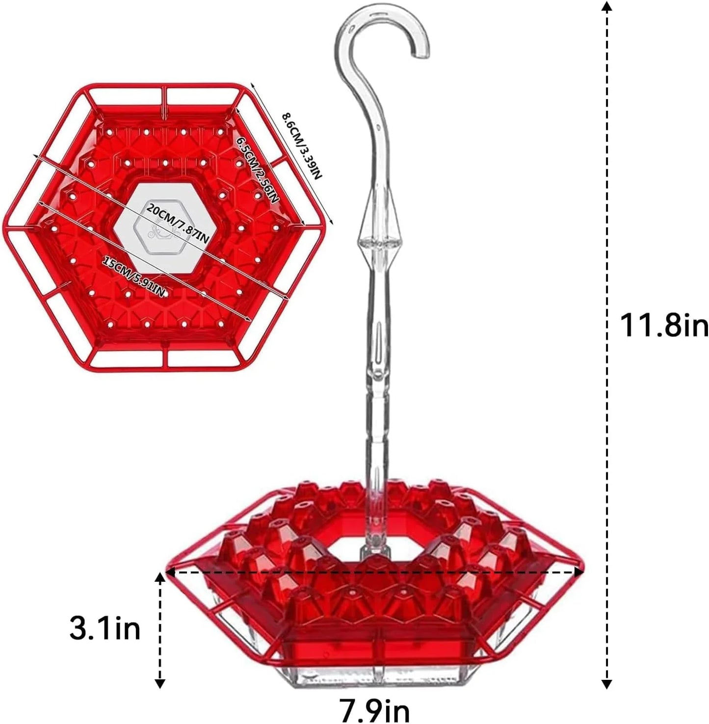 Birdfree Comedero para colibríes colgantes para exteriores
