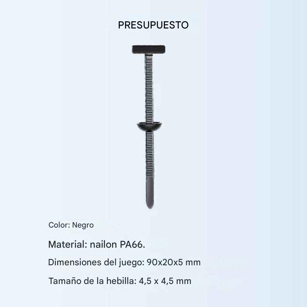 Paquete de 50 Hebilla universal de nailon para bridas