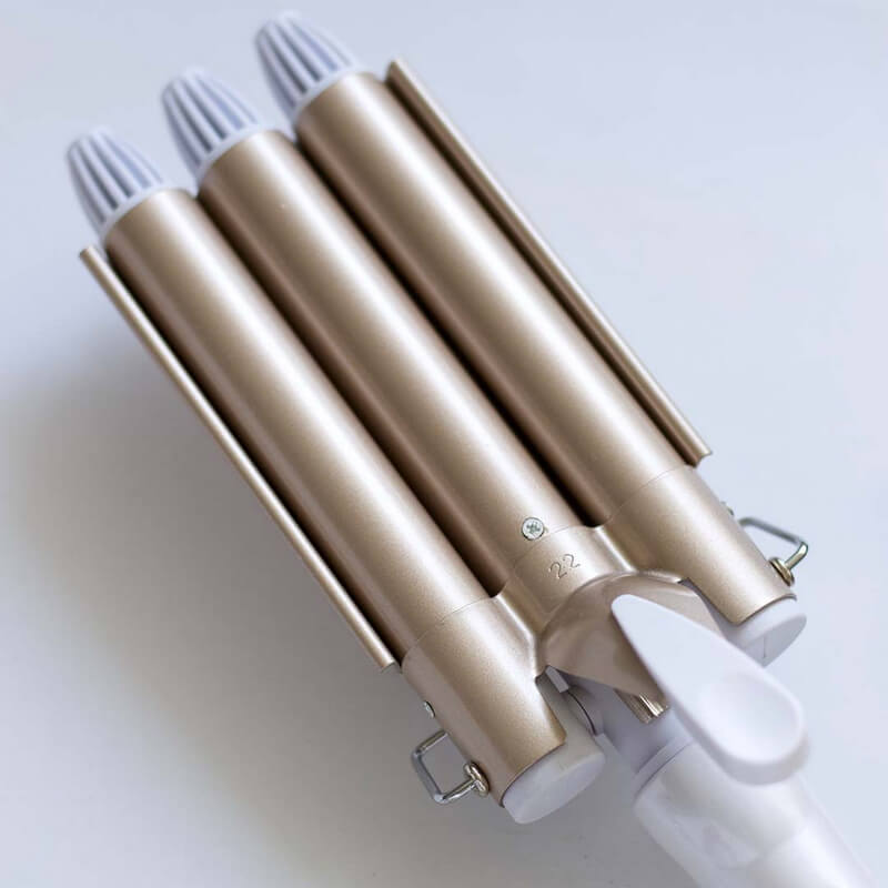 IRON MEGA - Pinza rizadora para cabello 3 tubos