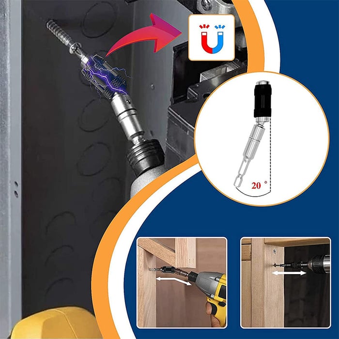 Constructor - Portapuntas giratorio magnético de 1/4s para taladro