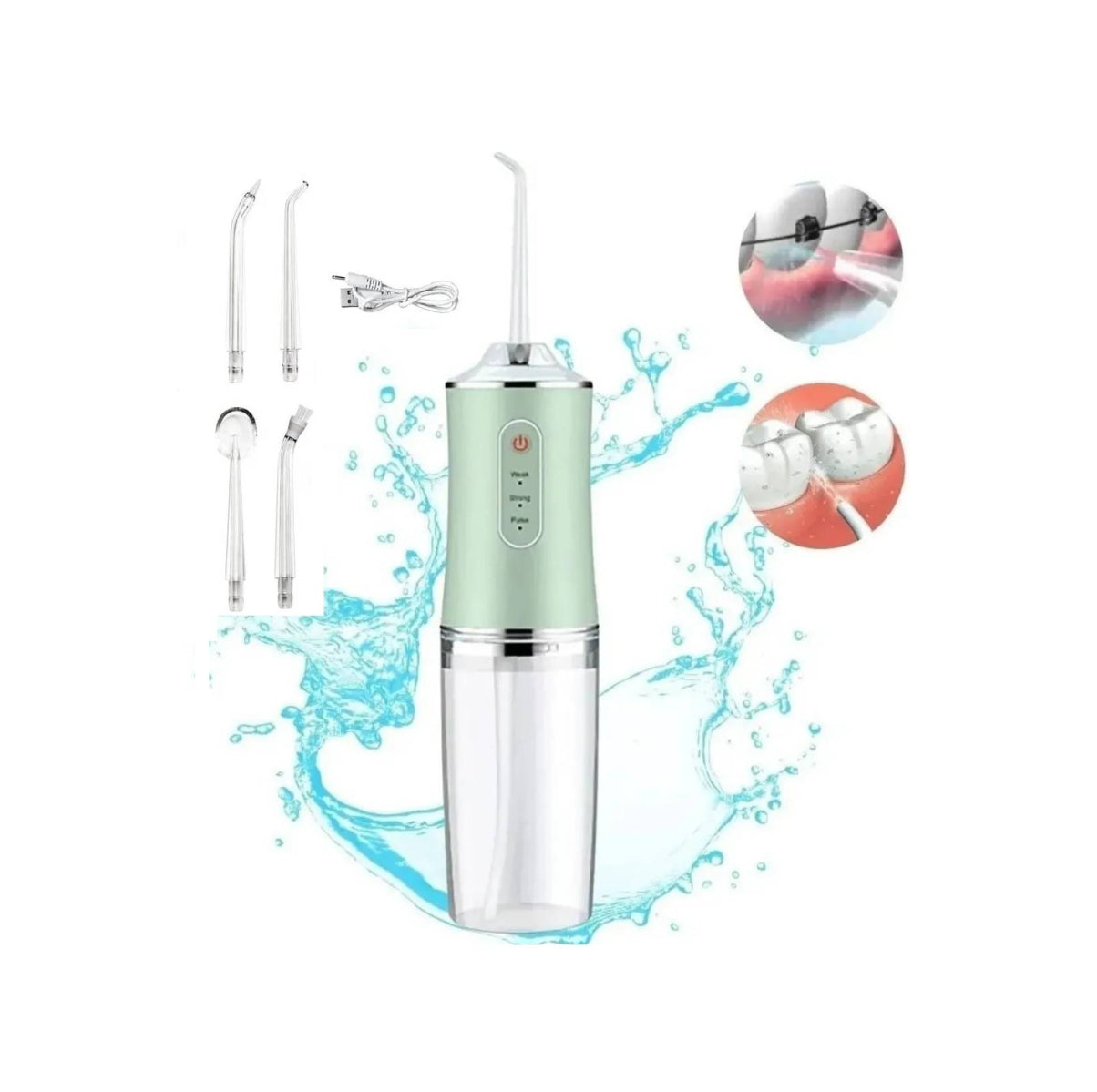 DentalWhite - Irrigador Oral Recargable 4 Boquillas