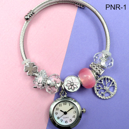 Reloj Pulsera Tipo Pandora Perla