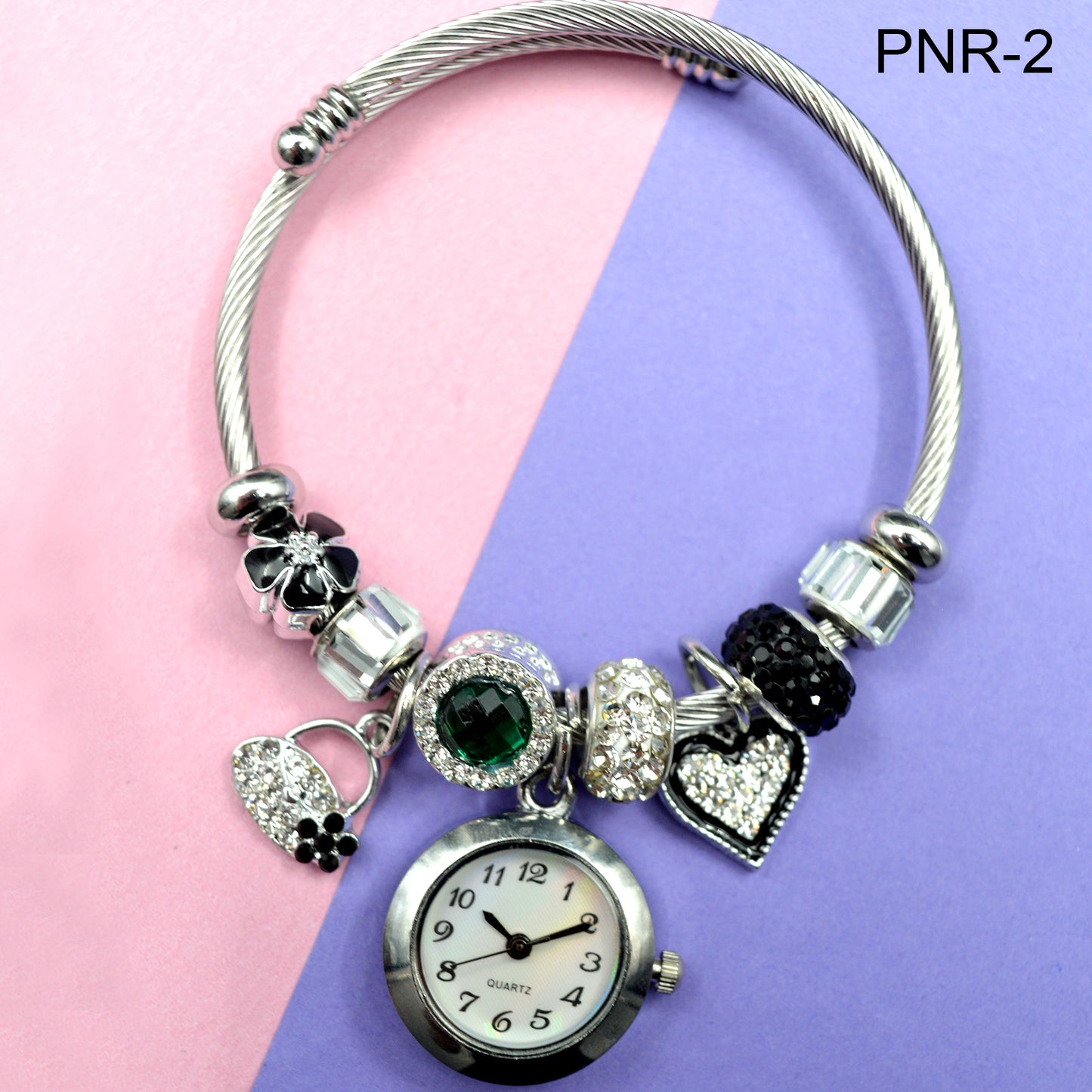 Reloj Pulsera Tipo Pandora Perla