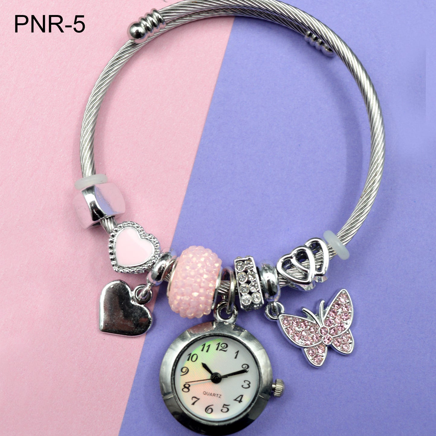 Reloj Pulsera Tipo Pandora Perla