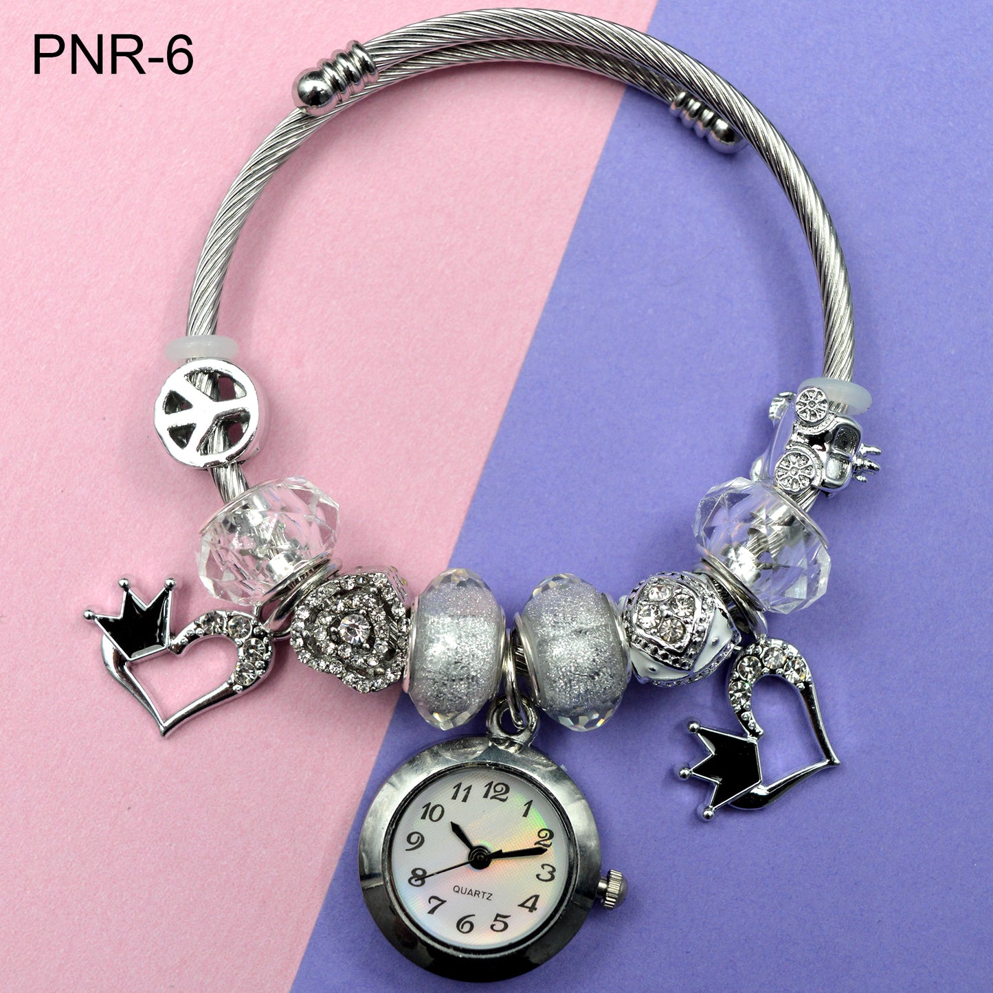 Reloj Pulsera Tipo Pandora Perla
