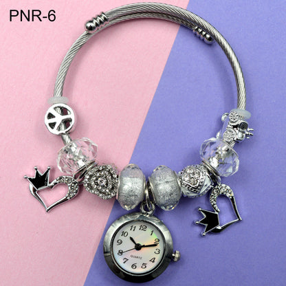 Reloj Pulsera Tipo Pandora Perla