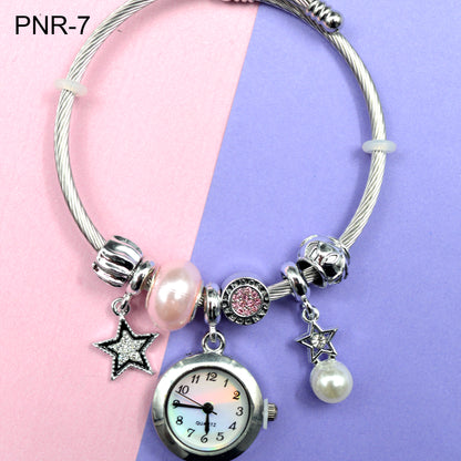 Reloj Pulsera Tipo Pandora Perla