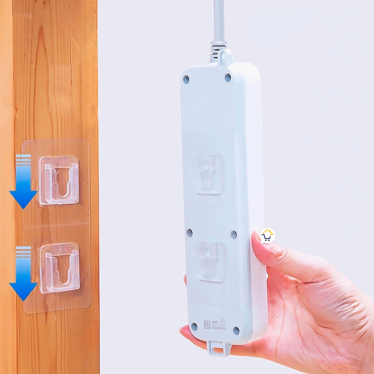 Ganchos de pared adhesivos transparentes de doble cara