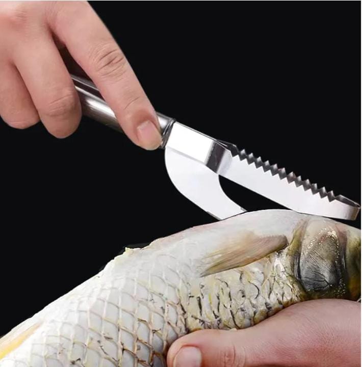 FISH SCALER PRO Descamador 3 en 1  Abrir barriga /descamar /quitar intestinos