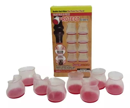 FUNDAS PROTECTORAS CON ESPUMA PARA PATAS DE SILLAS Y MESAS - 8 FUNDAS
