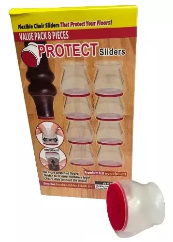 FUNDAS PROTECTORAS CON ESPUMA PARA PATAS DE SILLAS Y MESAS - 8 FUNDAS