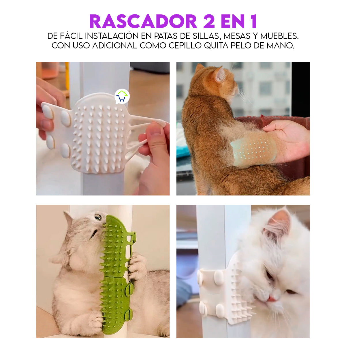CEPILLO PARA ESQUINAS  AJUSTABLE PARA RASPAR Y FROTAR PARA MASCOTA