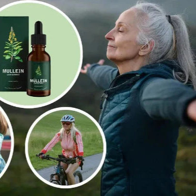 Gotas suplemento  de extracto de hoja de Mullein + de clorofila para pulmones