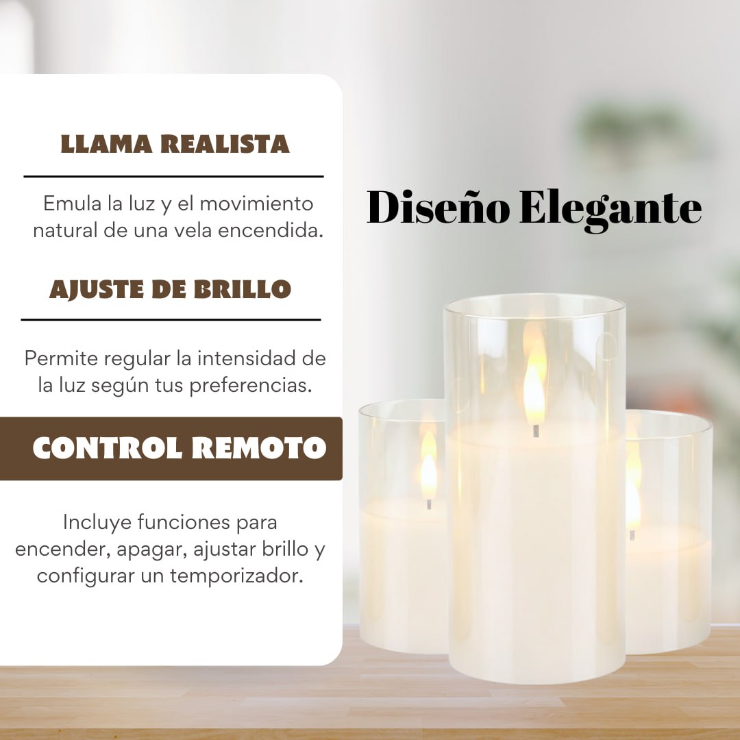 Decora - Velas reales sin llama