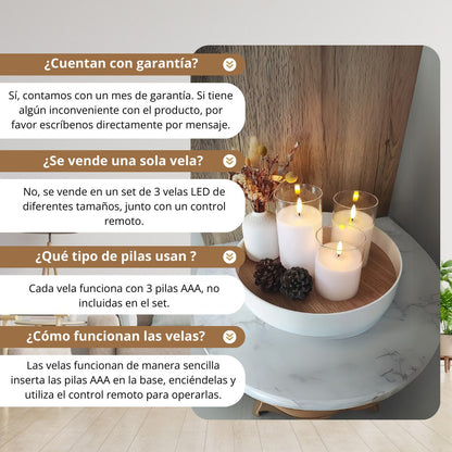Decora - Velas reales sin llama