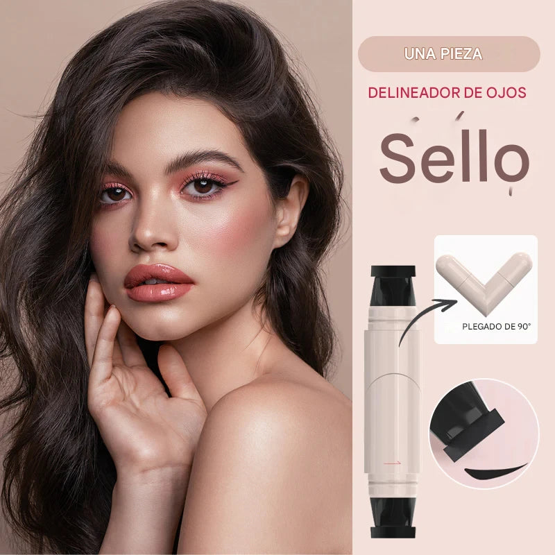 🎁Paga 1 lleva 2🎁 Sello delineador de ojos impermeable doble punta