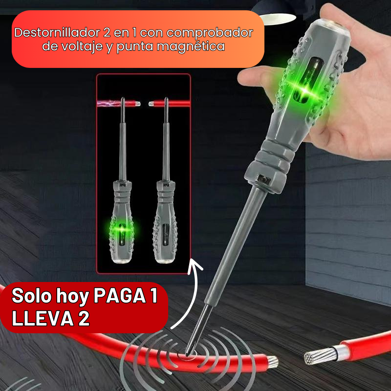 (🎁 PAGA 1 lleva 2 🎁) Destornillador magnético y comprobador de voltaje
