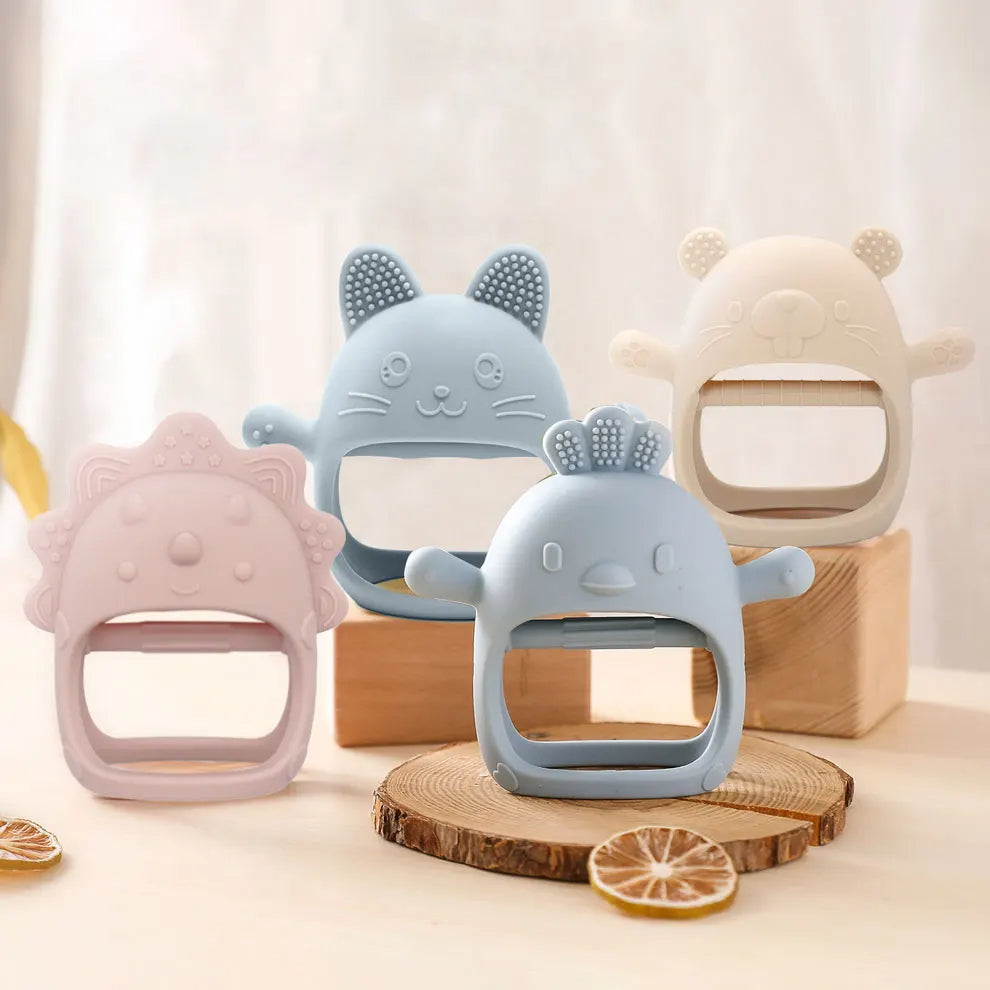 Guantes de pollito mordedor para bebé