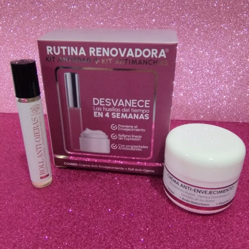 KIT CREMA ANTIEDAD + ROLL ON ANTIOJERAS