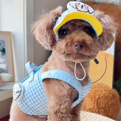 CONJUNTOS de arnés, collar y gorrito para perros