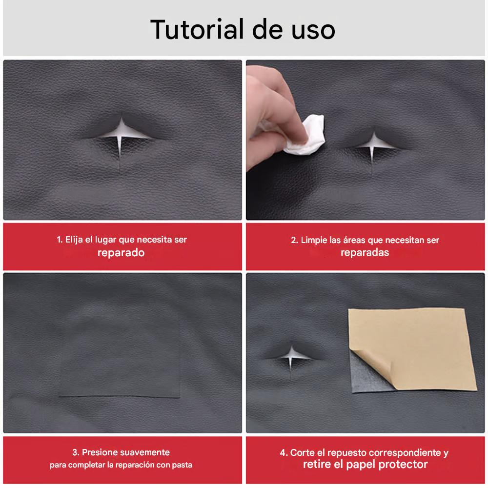 Hometik - Cuero adhesivo Reparador de asientos de carro, sofas, chaquetas etc, medidas 137 x 50cm