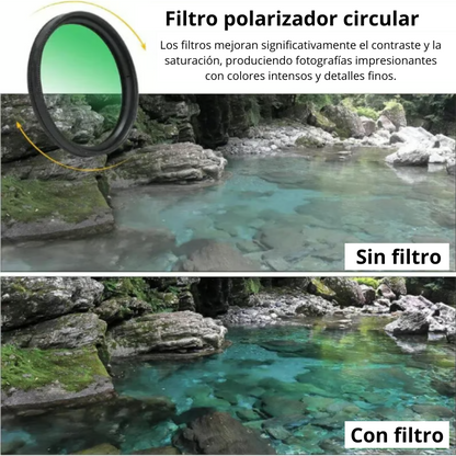 Samurai lente de cámara de smartphone, filtro polarizador circular