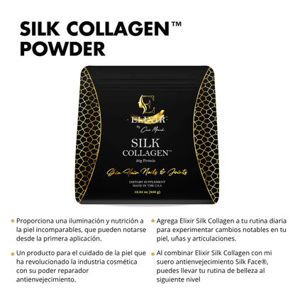 Colágeno De Seda - Proteínas De Sericina De Seda - Piel Sedosa Y Radiante - Bajo Peso Molecular