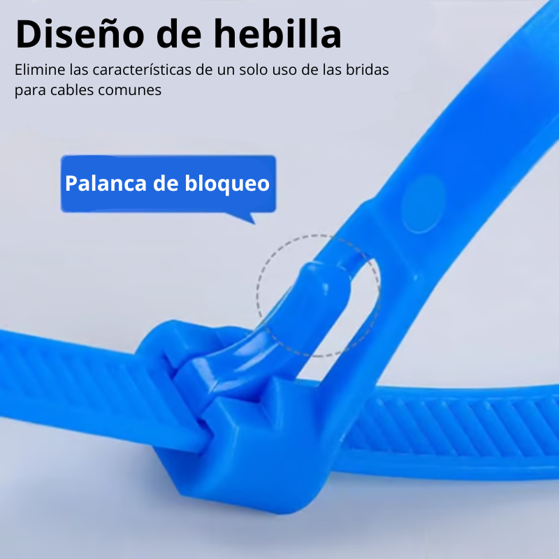 Hometik - 100pcs Amarras reutilizables de nailon