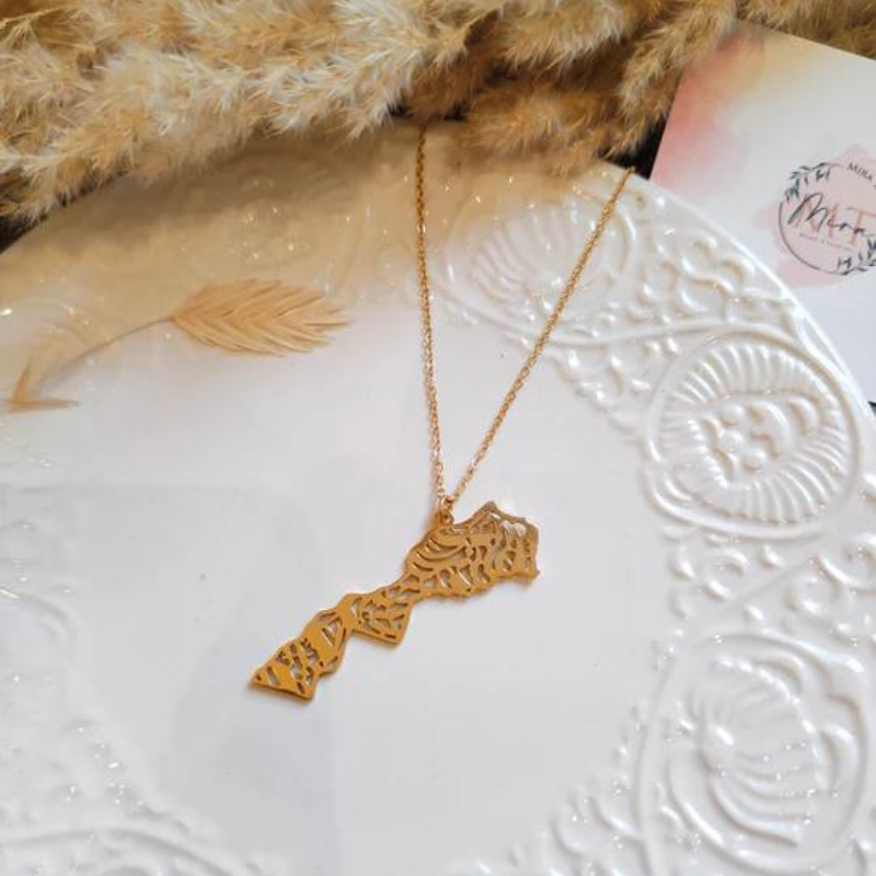 Collar mapa de marruecos