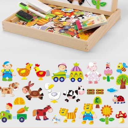 PIZARRA PARA DIBUJOS Y ROMPECABEZAS 100 PIEZAS