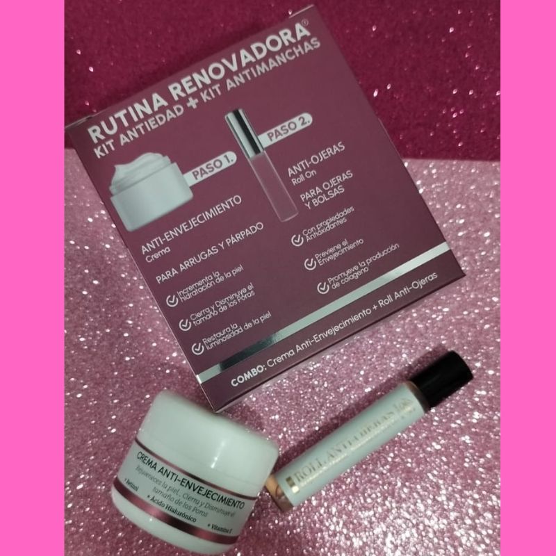 KIT CREMA ANTIEDAD + ROLL ON ANTIOJERAS