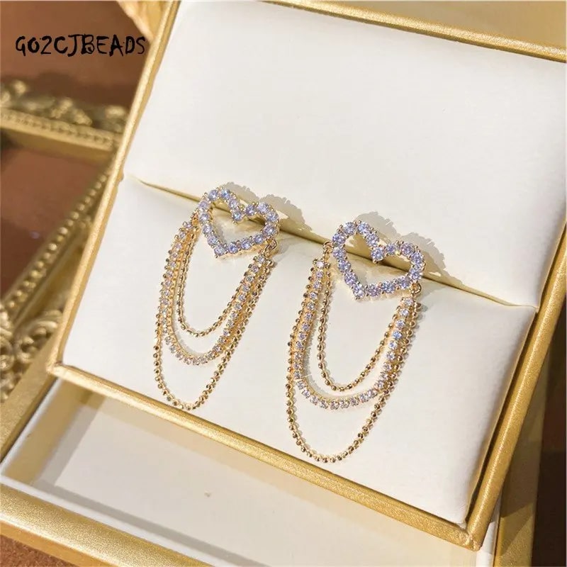 Pendientes de corazones de amor