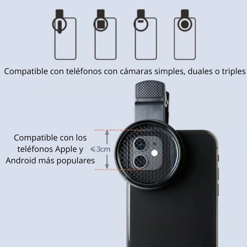 Samurai lente de cámara de smartphone, filtro polarizador circular