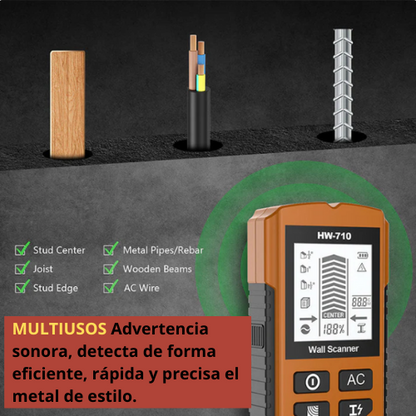 ObraMaestra - Detector manual multifunción de metales y paredes