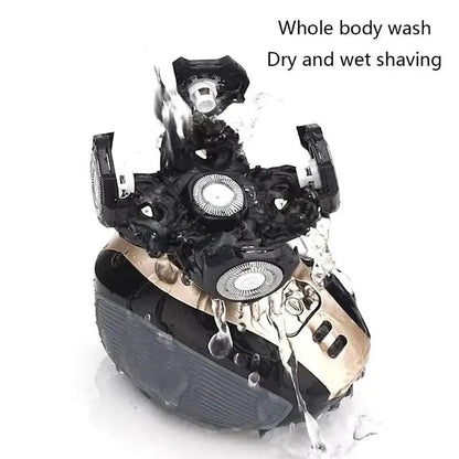 Maquinillas de afeitar eléctricas con cabezal de titanio 5D mejoradas y recortador de pelo de nariz