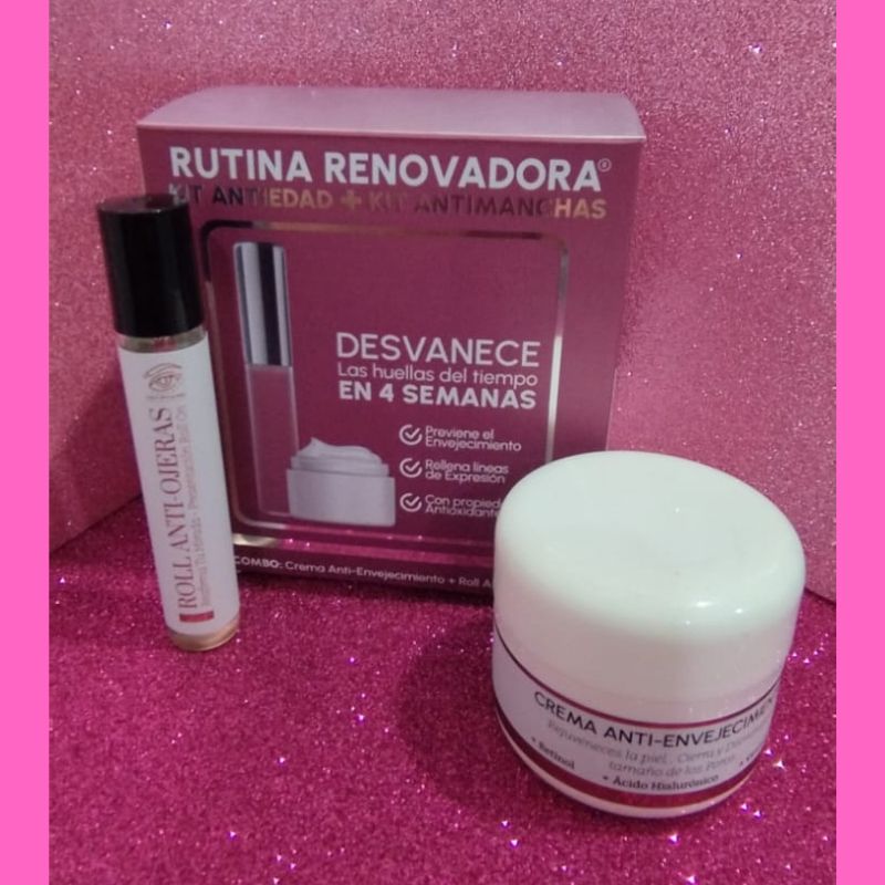 KIT CREMA ANTIEDAD + ROLL ON ANTIOJERAS