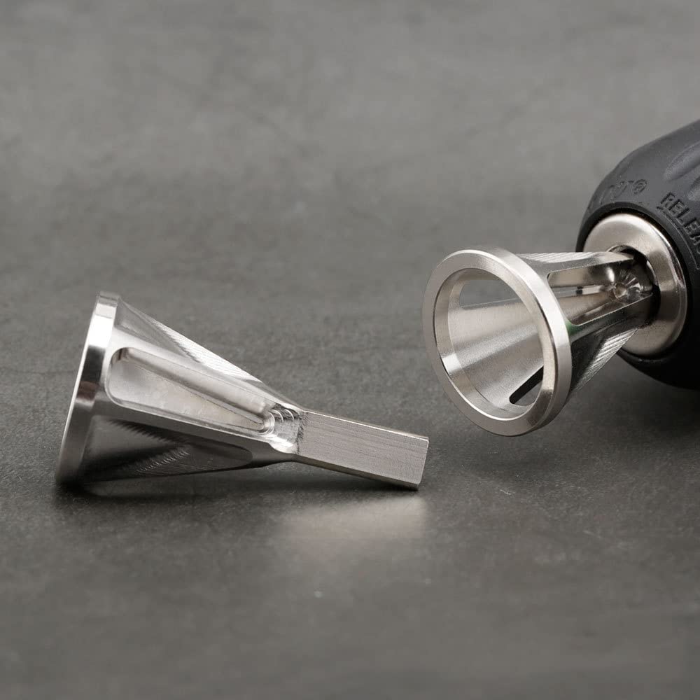 Herramienta de biselado para desbarbar tornillos