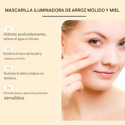 BeutySpa Mascarilla de limpieza profunda con brillo de arroz molido y miel