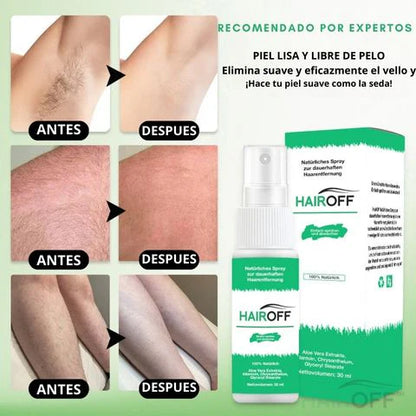HairOff™ Spray natural para depilación permanente