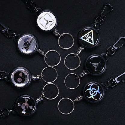 Paquete de 2 llaveros de cuerda de alambre retractiles