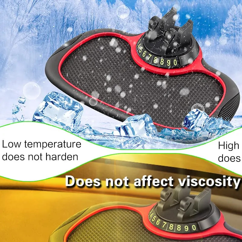 Soporte para teléfono automático con alfombrilla antideslizante para coche multifunción