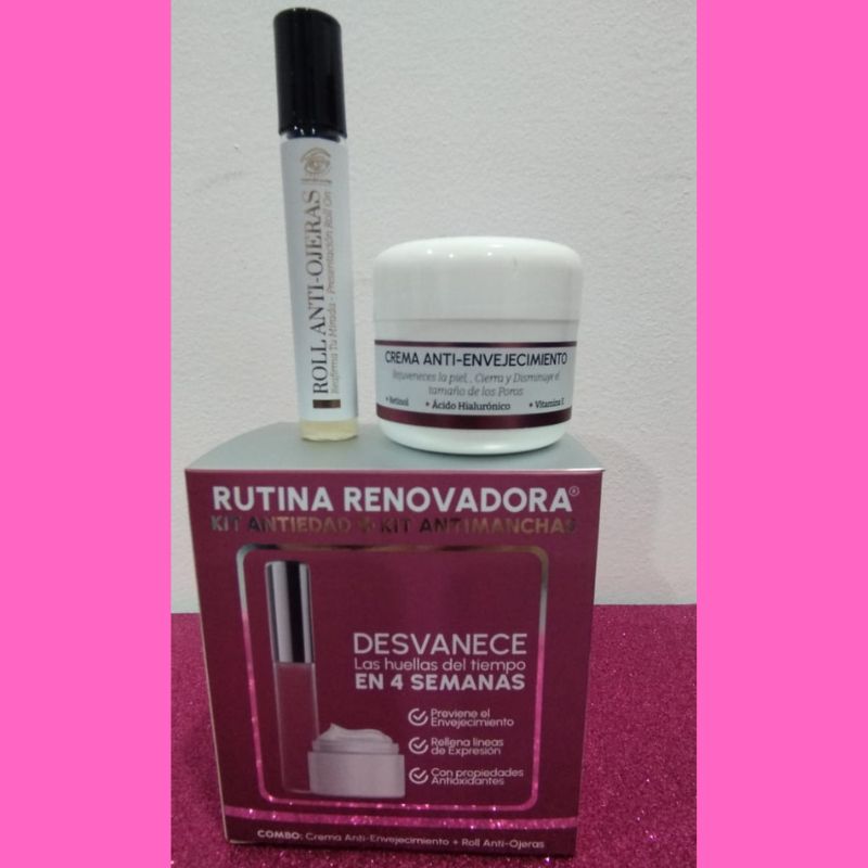KIT CREMA ANTIEDAD + ROLL ON ANTIOJERAS