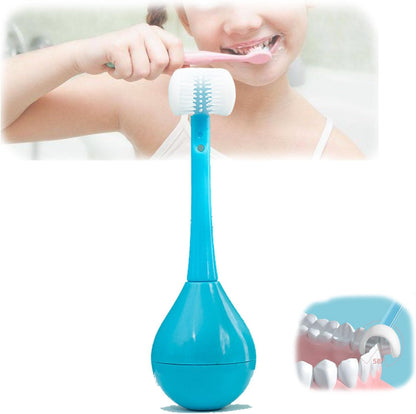 Cepillo de dientes de tres caras para niños