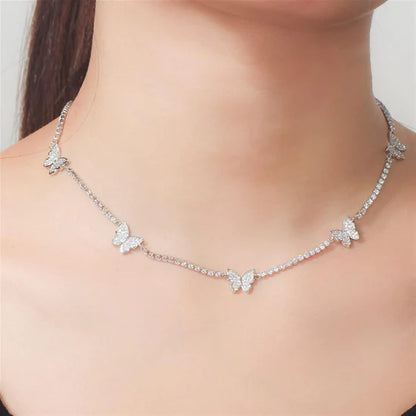 Collar Jardín de Mariposas + Pendientes + caja