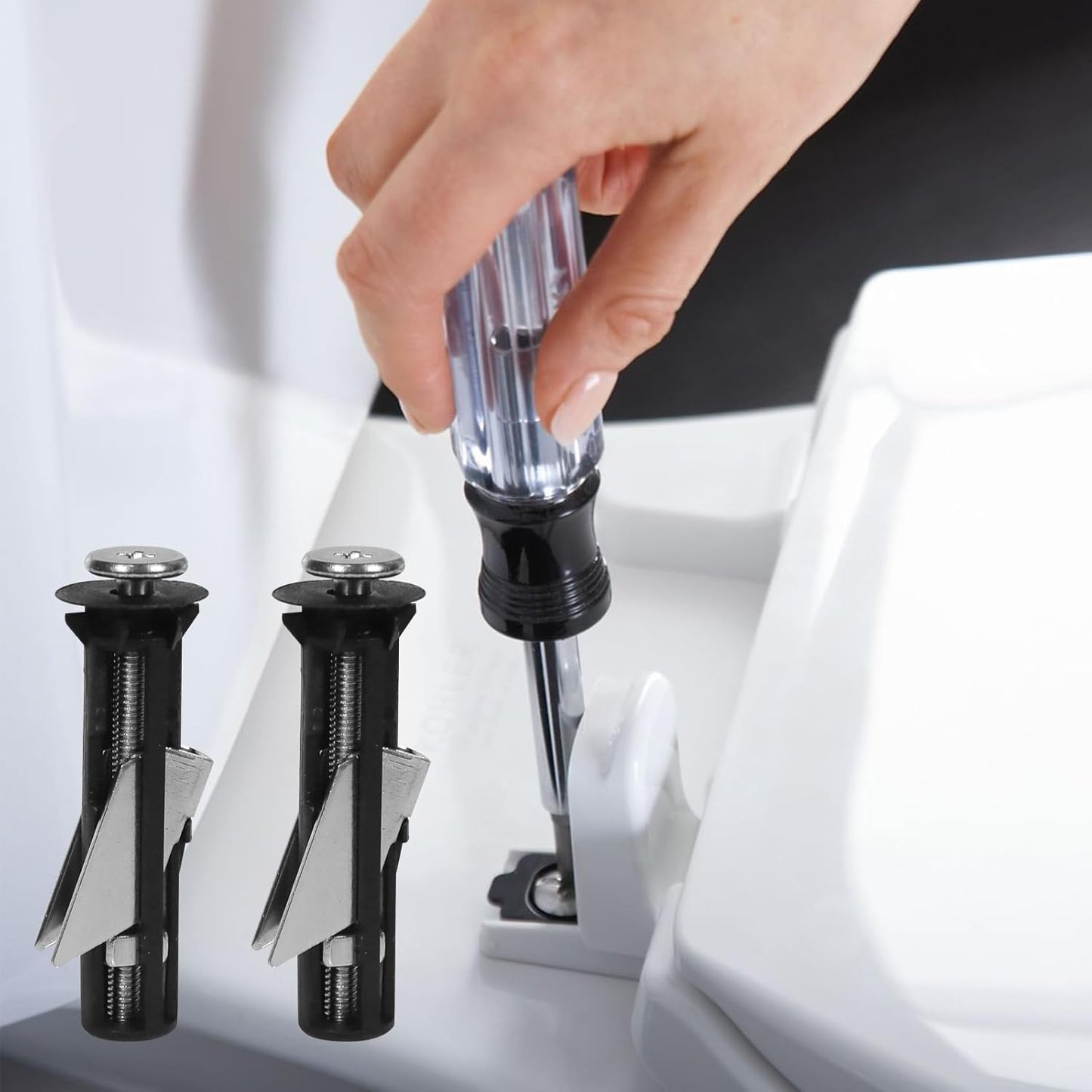 Kit de pernos de sujeción para asiento de inodoro (1 par)