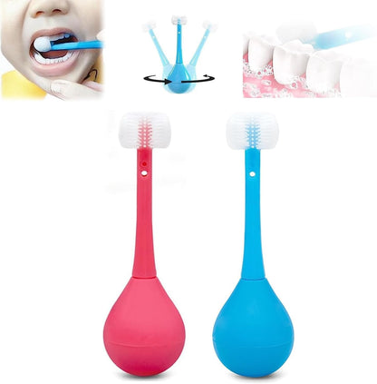 Cepillo de dientes de tres caras para niños